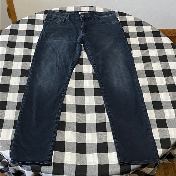 Mavi Straight Leg Jeans Men's Size 34 x 34 Long Tall Stretch Dark Deep Blue - Picture 2 of 12